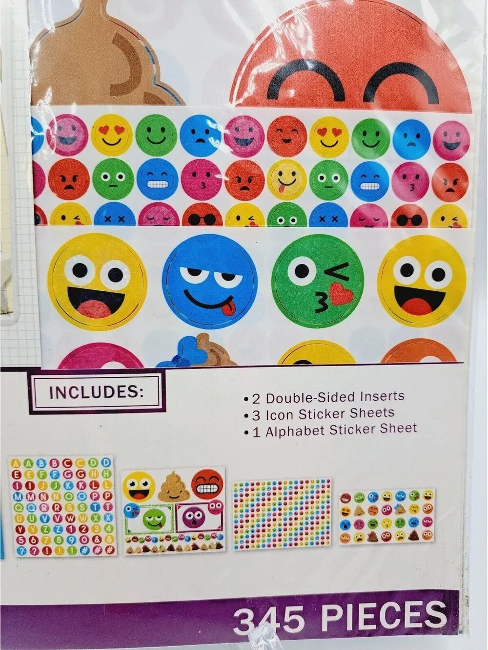 Colorful Emoji Y2K Faces Retro Binder Decor Stickers Scrapbook DIY Crafts School